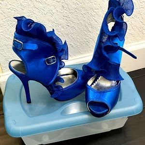 Royal Blue Unique Heels